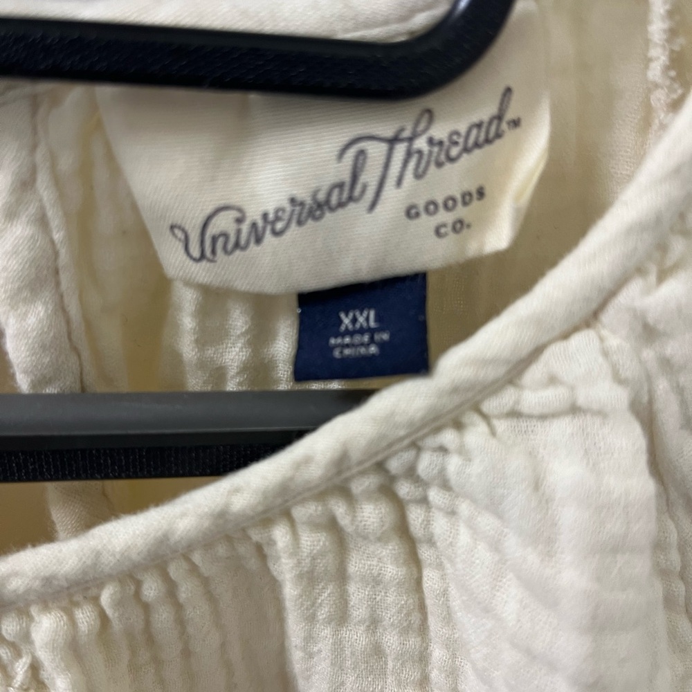 Ease into spring with this beautifully draped, boho, textured cream top - Picture 3 of 5